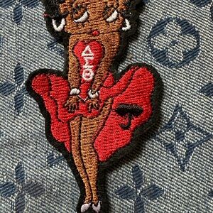 DELTA SIGMA THETA Red Embroidered Cartoon Iron on Patch